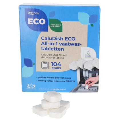 CaluDish Eco All-in-1 vaatwastabletten 104st 