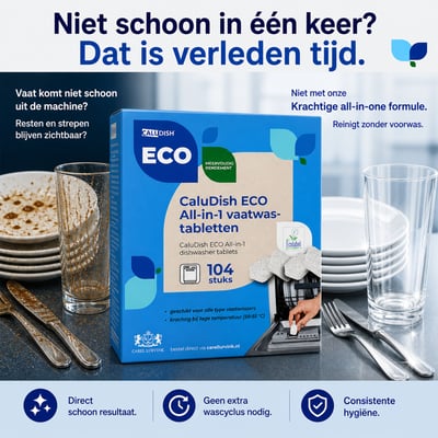 CaluDish Eco All-in-1 vaatwastabletten 104st 