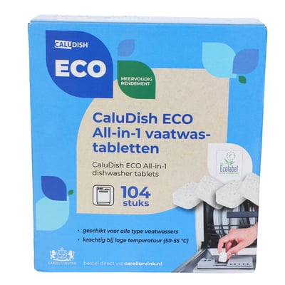 CaluDish Eco All-in-1 vaatwastabletten 104st 