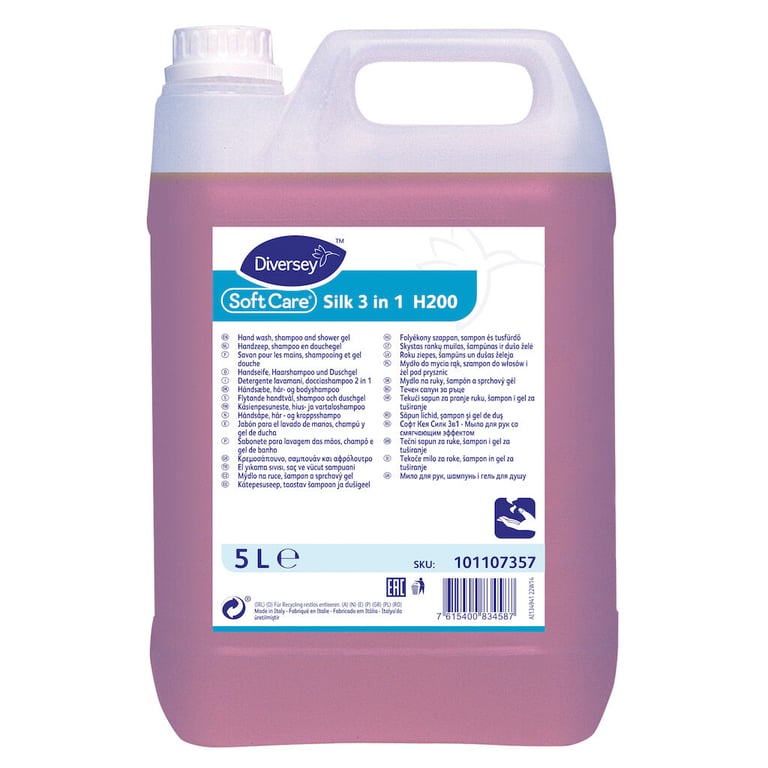 Soft Care Silk 3 in 1 shampoo 5ltr
