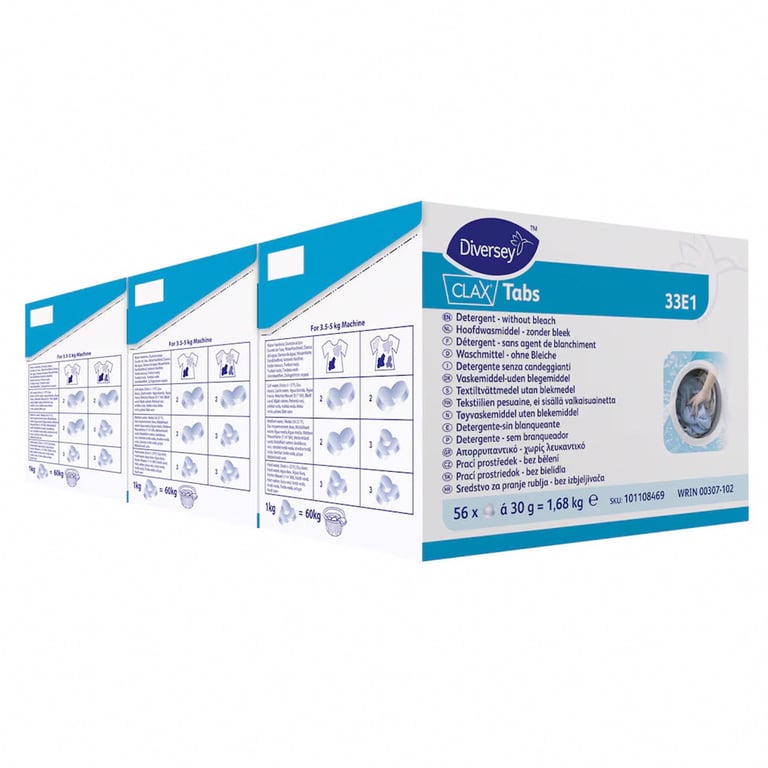 Clax tabs 33E1 3x56st wastablet zonder bleek