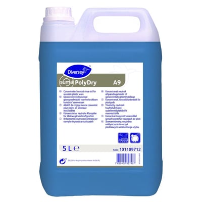 Suma PolyDry A9 5ltr geconcentreerd neutraal spoelglansmiddel