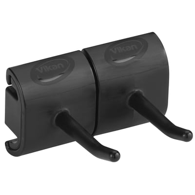 Vikan hygiënische Hi-Flex dubbele ophanghaak 83mm zwart