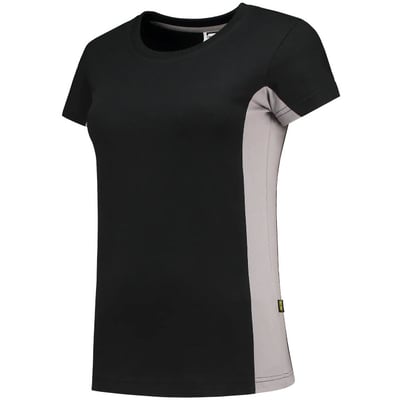 Tricorp Workwear dames t-shirt bicolor zwart grijs maat XS
