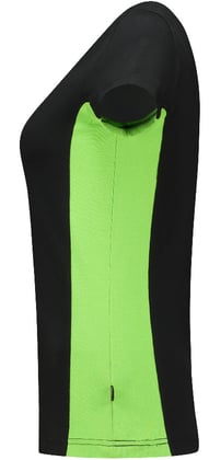 Tricorp Workwear dames t-shirt bicolor zwart lime maat S
