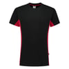 Tricorp T-shirt bicolor zwart rood maat XS 
