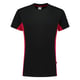 Tricorp T-shirt bicolor zwart rood maat XS 