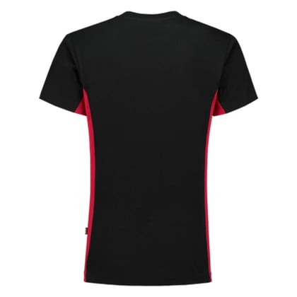 Tricorp T-shirt bicolor zwart rood maat XS