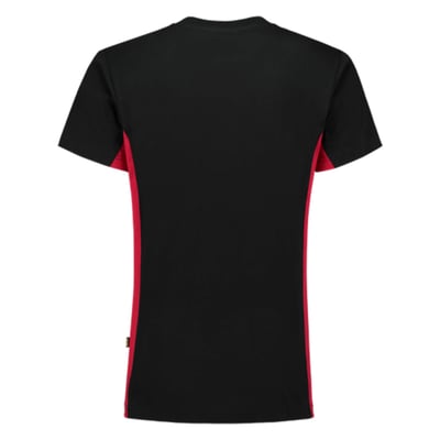 Tricorp T-shirt bicolor zwart rood maat XS
