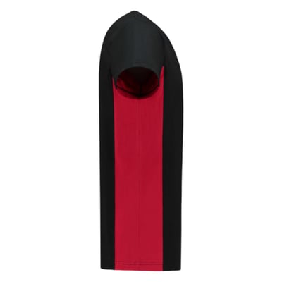 Tricorp T-shirt bicolor zwart rood maat XS