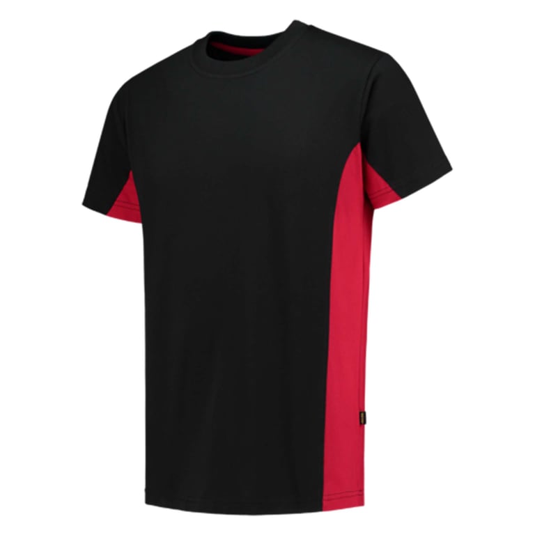 Tricorp T-shirt bicolor zwart rood