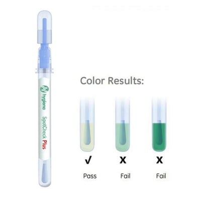 Hygiena SpotCheck glucose/lactose residu kleurtest 100st
