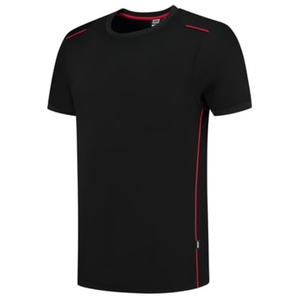 Tricorp Workwear Accent t-shirt zwart rood maat 2XL