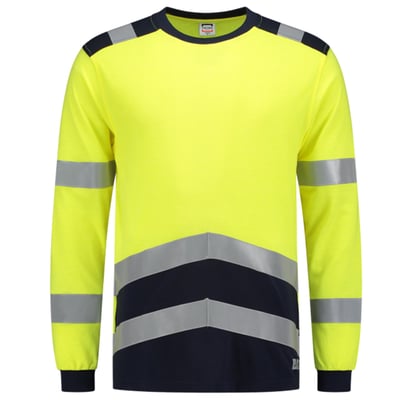 Tricorp multinorm bicolor t-shirt fluor yellow ink maat XS
