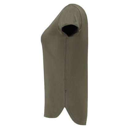 Tricorp Workwear premium dames t-shirt met v-hals legergroen maat XL