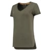 Tricorp Workwear premium dames t-shirt met v-hals legergroen maat XL