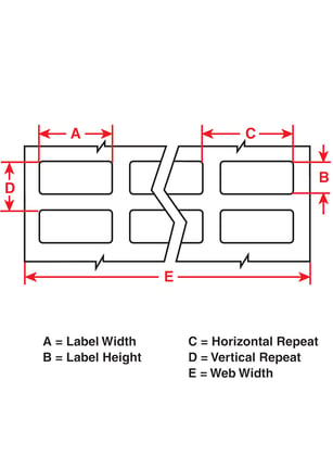 Brady thermische transferlabels 38,10x12,70mm  1000 labels per rol