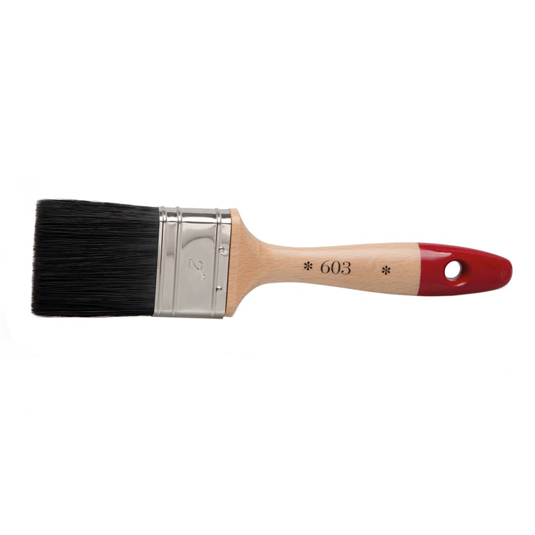 Platte kwast serie 603 synthetisch haar zwart