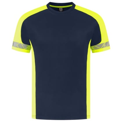 Tricorp Redefined reflective t-shirt blauw geel maat 2XL