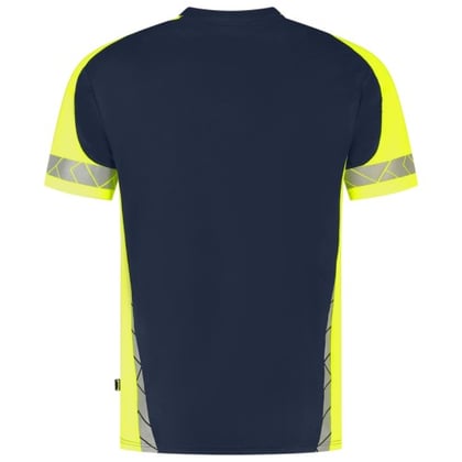 Tricorp Redefined reflective t-shirt blauw geel maat 2XL