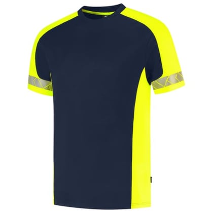 Tricorp Redefined reflective t-shirt blauw geel maat 2XL