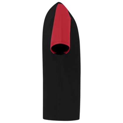 Tricorp Redefined bicolor t-shirt zwart rood maat XS