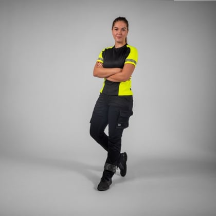 Tricorp Redefined dames reflective t-shirt zwart geel maat XS
