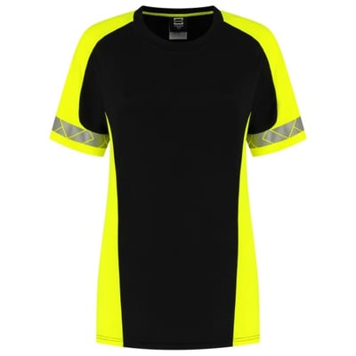 Tricorp Redefined dames reflective t-shirt zwart geel maat XS
