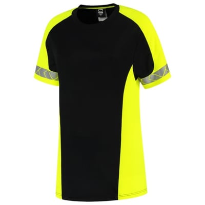 Tricorp Redefined dames reflective t-shirt zwart geel maat XS