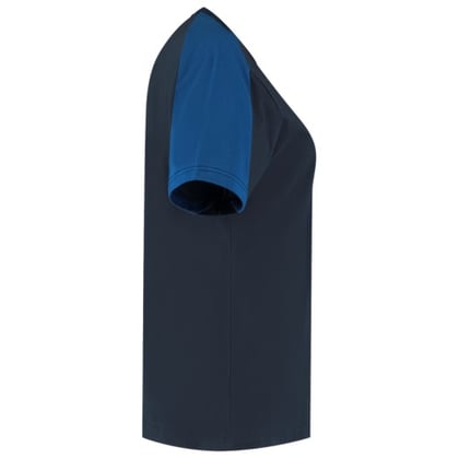 Tricorp Redefined bicolor dames t-shirt inkt-royalblauw maat XS