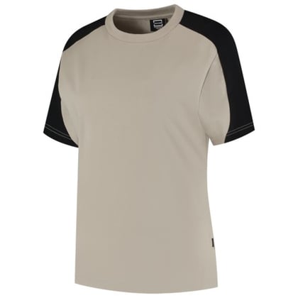 Tricorp Redefined bicolor dames t-shirt sand zwart maat XS