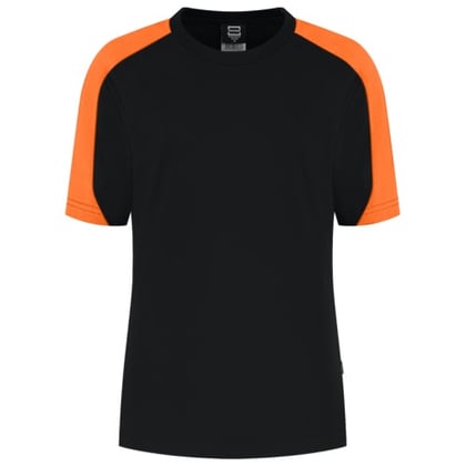 Tricorp Redefined bicolor dames t-shirt zwart oranje maat L