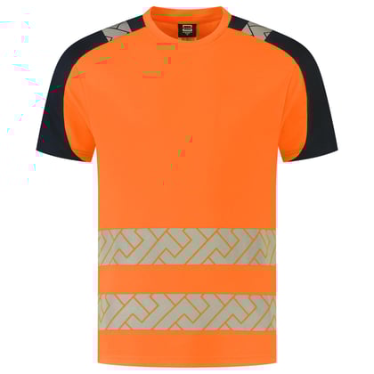 Tricorp Redefined High Vis t-shirt industrieel  wasbaar oranje blauw maat XS