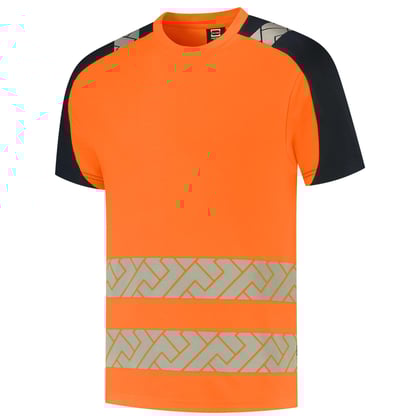 Tricorp Redefined High Vis t-shirt industrieel  wasbaar oranje blauw maat XS
