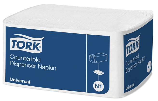 Tork dispenserservet counterfold 1-laags wit 300st