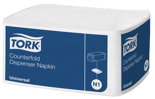 Tork dispenserservet counterfold  1-laags wit 300st