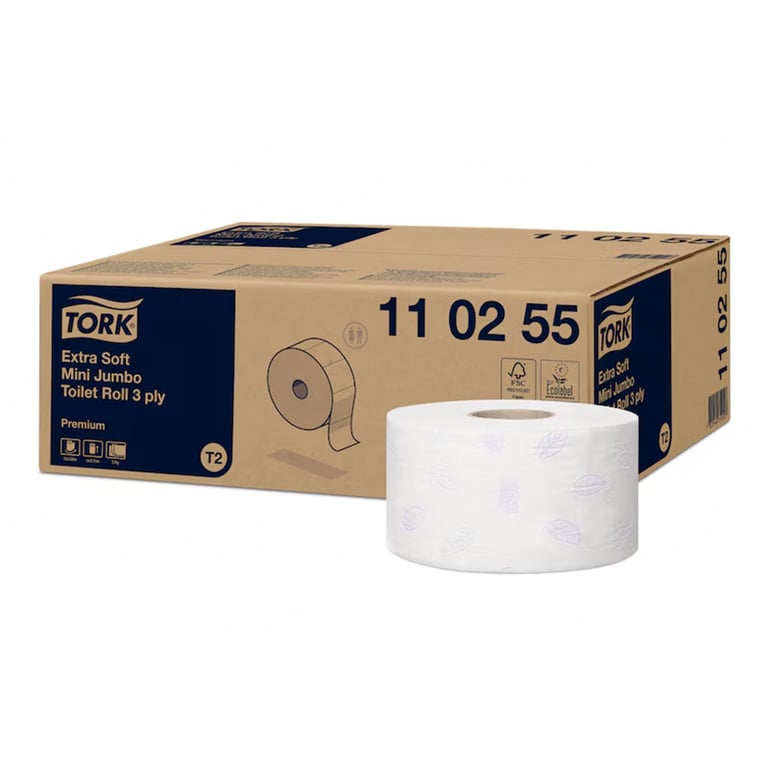 Tork mini jumbo toiletpapier extra zacht 3-lgs 600 vel