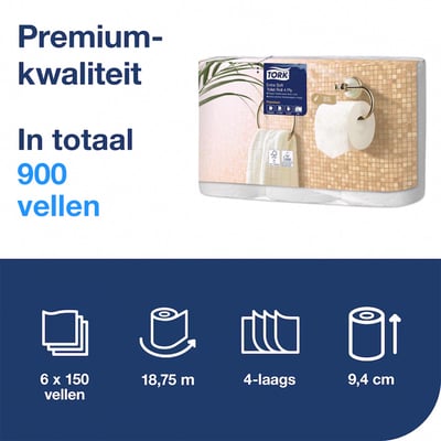 Tork Toiletpapier extra zacht 4-lgs wit  7x6 rol