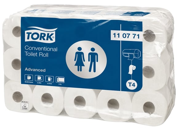 Tork Advanced toiletpapier 2-laags 30 rol 400vel wit traditioneel