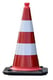 Afbakenkegel 75cm RWS rood met 2 witte banen