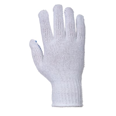 PortWest klassieke Polka Dot handschoen  wit blauw maat XS