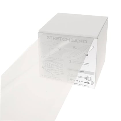 Elastische stretchband transparant  100x1200mm 100st