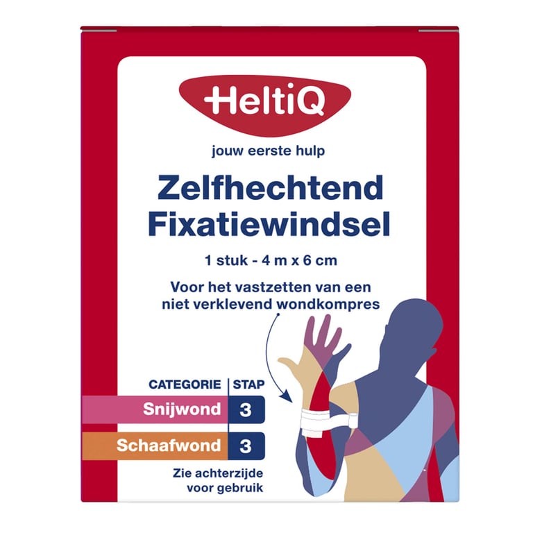 HeltiQ zelfhechtend fixatiewindsel 6cm x 4m