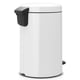 Brabantia pedaalemmer wit met metalen binnenemmer 12ltr