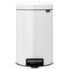 Brabantia pedaalemmer wit met metalen binnenemmer 12ltr