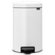 Brabantia pedaalemmer wit met metalen binnenemmer 12ltr