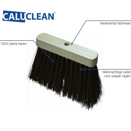 CaluClean straatbezem 29cm 100% Bahia plat model