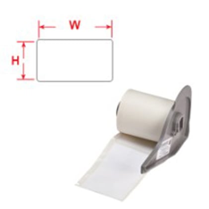 Brady print label wit 76,2mm x 48,26mm tbv BMP 71