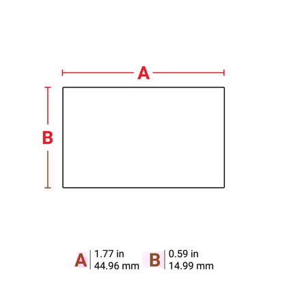 Brady rechthoekige EPREP labels 44,99mm x 15mm