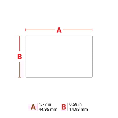 Brady rechthoekige EPREP labels 44,99mm x 15mm